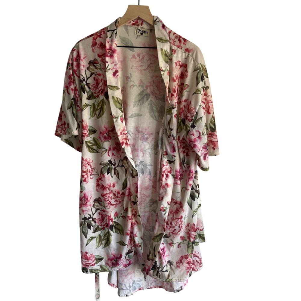 Show Me Your Mumu Brie Belted Robe One Size Garden Of Blooms Pink Wrap Wedding‎